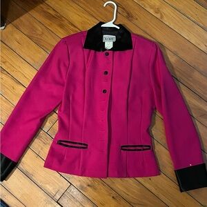 Ecru Pink and Black Women's Jacket